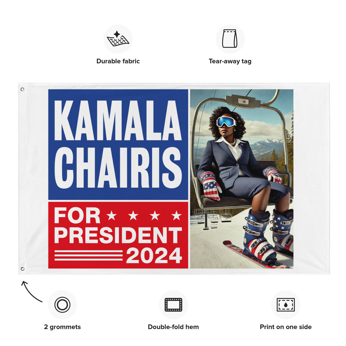 Kamala Chairis For President 2024 Flag
