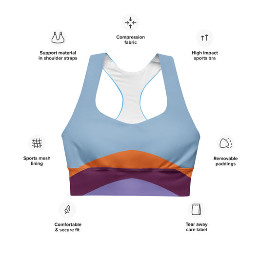 9th South Whale Longline sports bra