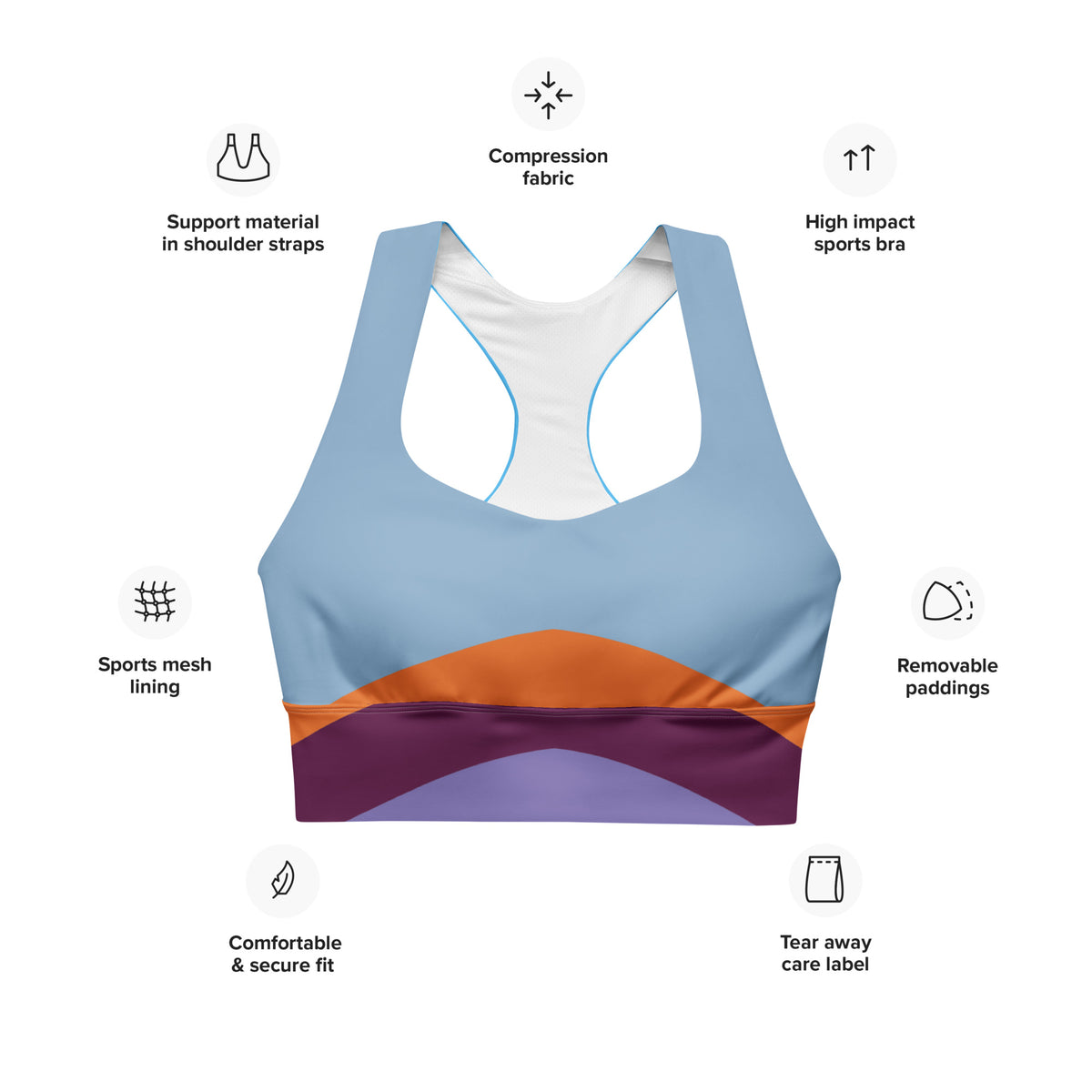 9th South Whale Longline sports bra