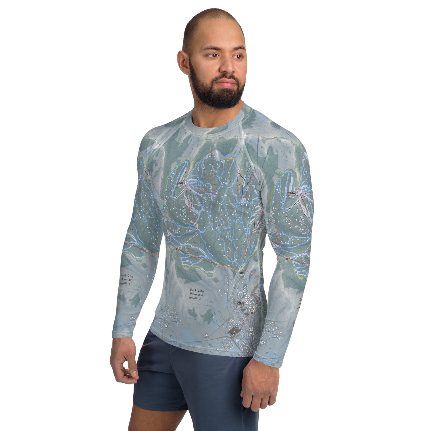 Park City, Utah Ski Trail Map Men's Base Layers
