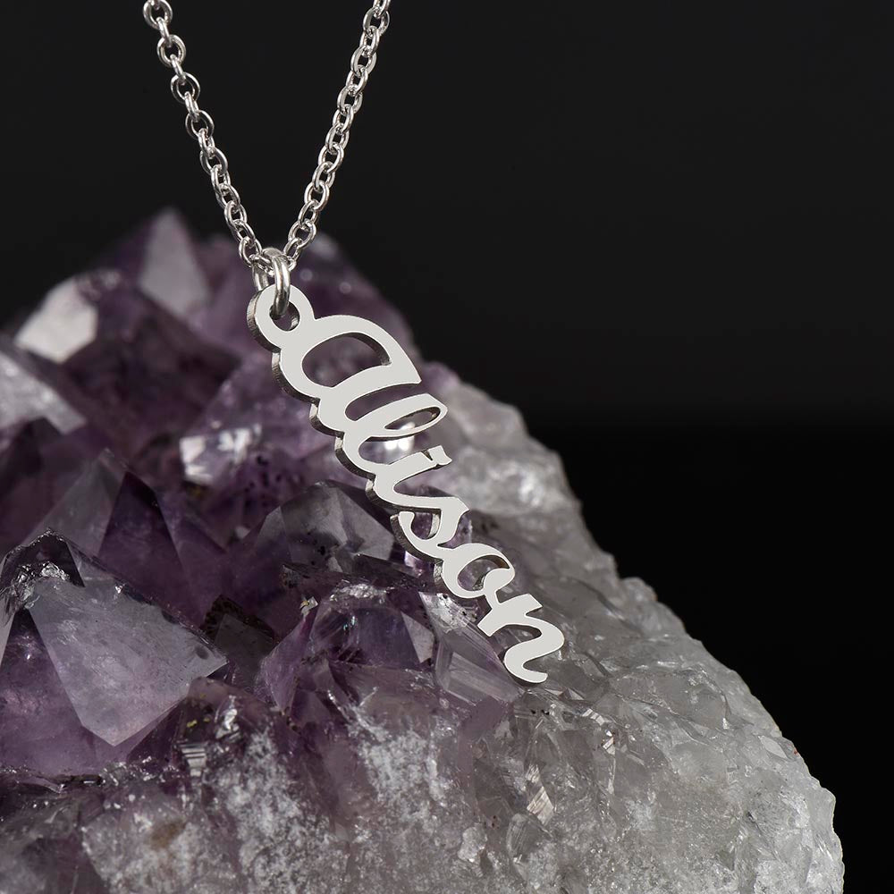 Mom's Groms Multi Vertical Name Necklace