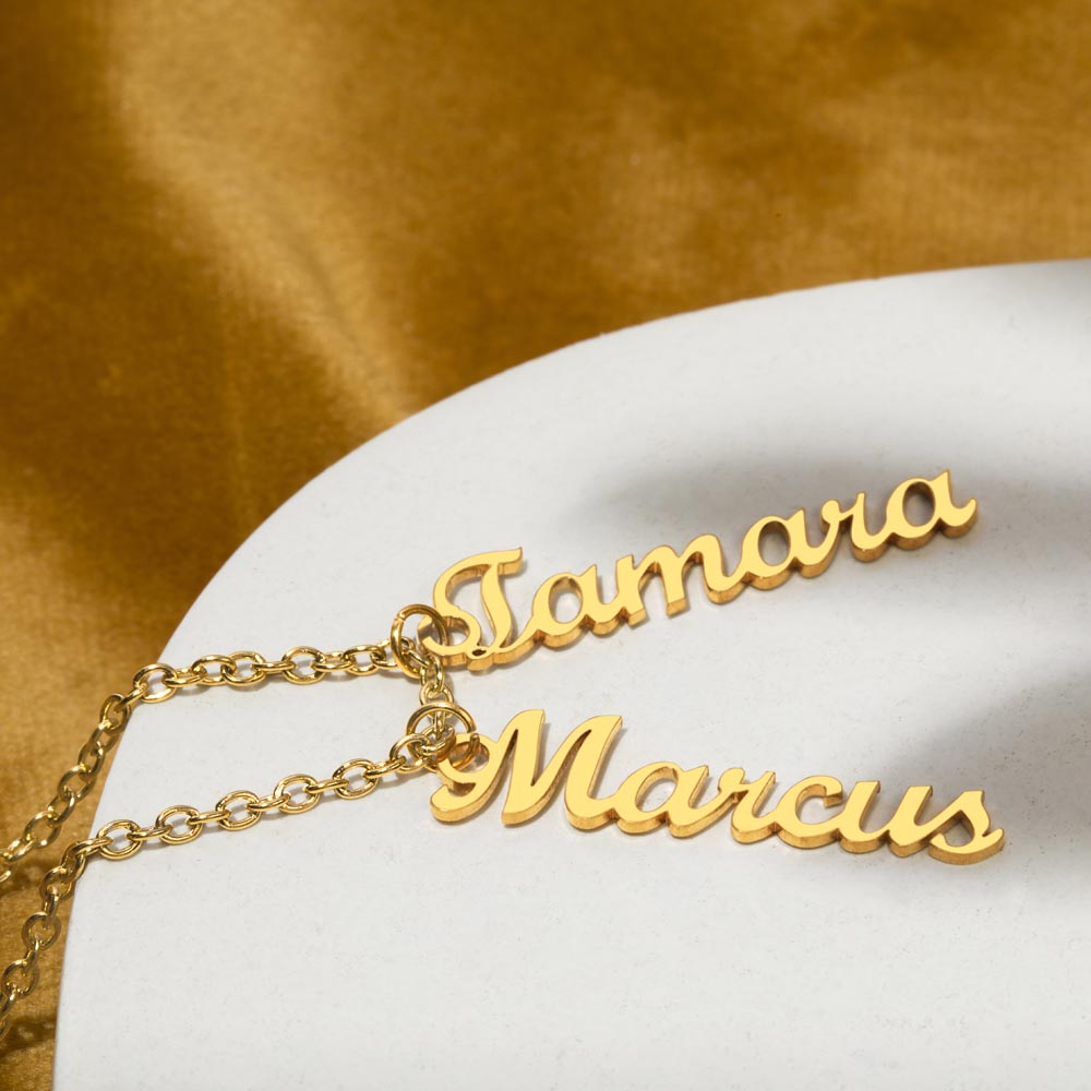 Mom's Groms Multi Vertical Name Necklace