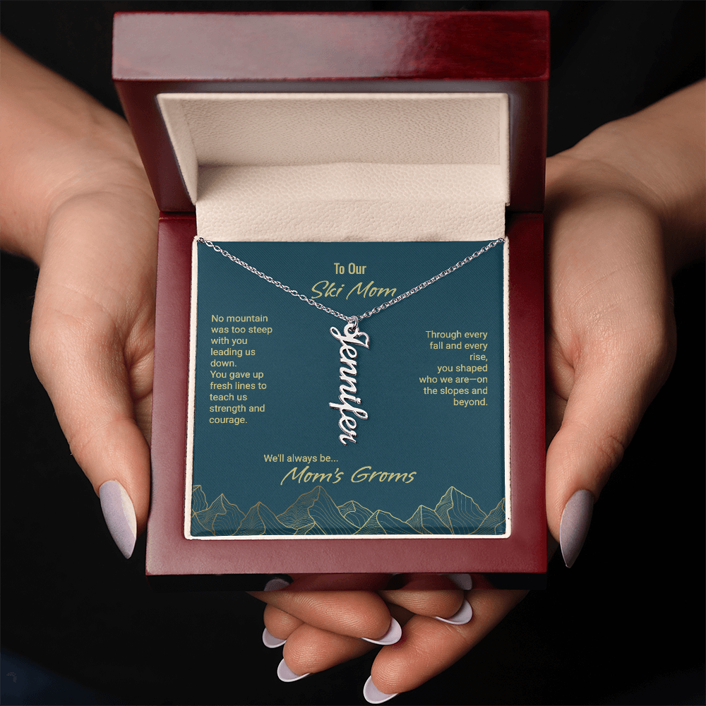 Mom's Groms Multi Vertical Name Necklace - Powderaddicts