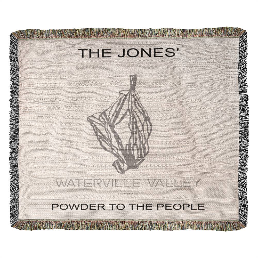 PERSONALIZED WATERVILLE VALLEY, NEW HAMPSHIRE WOVEN BLANKET