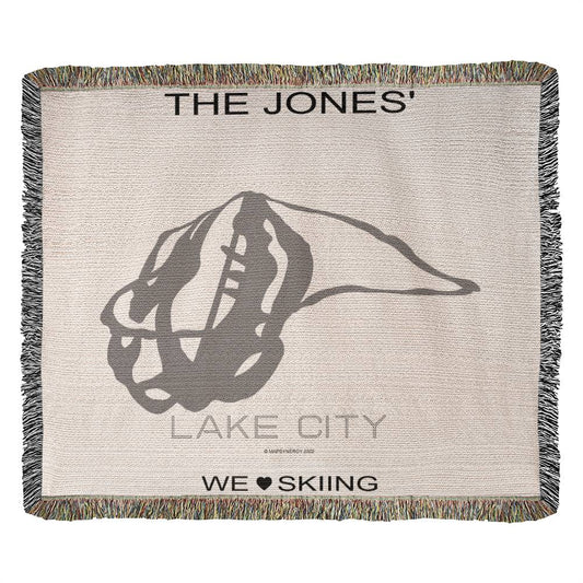 PERSONALIZED LAKE CITY, COLORADO WOVEN BLANKET - Powderaddicts
