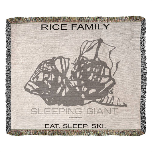 PERSONALIZED SLEEPING GIANT,  WYOMING WOVEN BLANKET