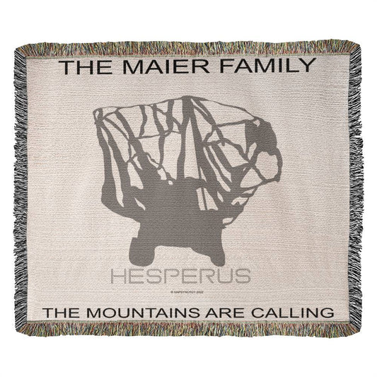 PERSONALIZED HESPERUS, COLORADO WOVEN BLANKET