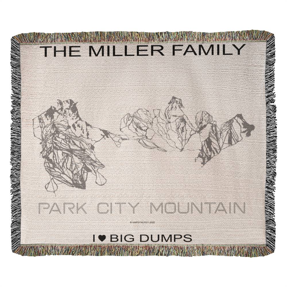 PERSONALIZED PARK CITY MOUNTAIN, UTAH WOVEN BLANKET