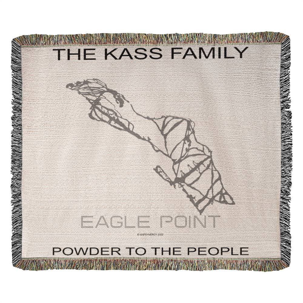 PERSONALIZED EAGLE POINT, UTAH WOVEN BLANKET