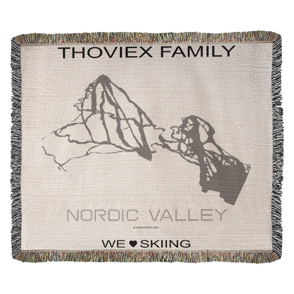 PERSONALIZED NORDIC VALLEY,  WYOMING WOVEN BLANKET