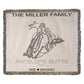 PERSONALIZED ANTELOPE BUTTE,  WYOMING WOVEN BLANKET