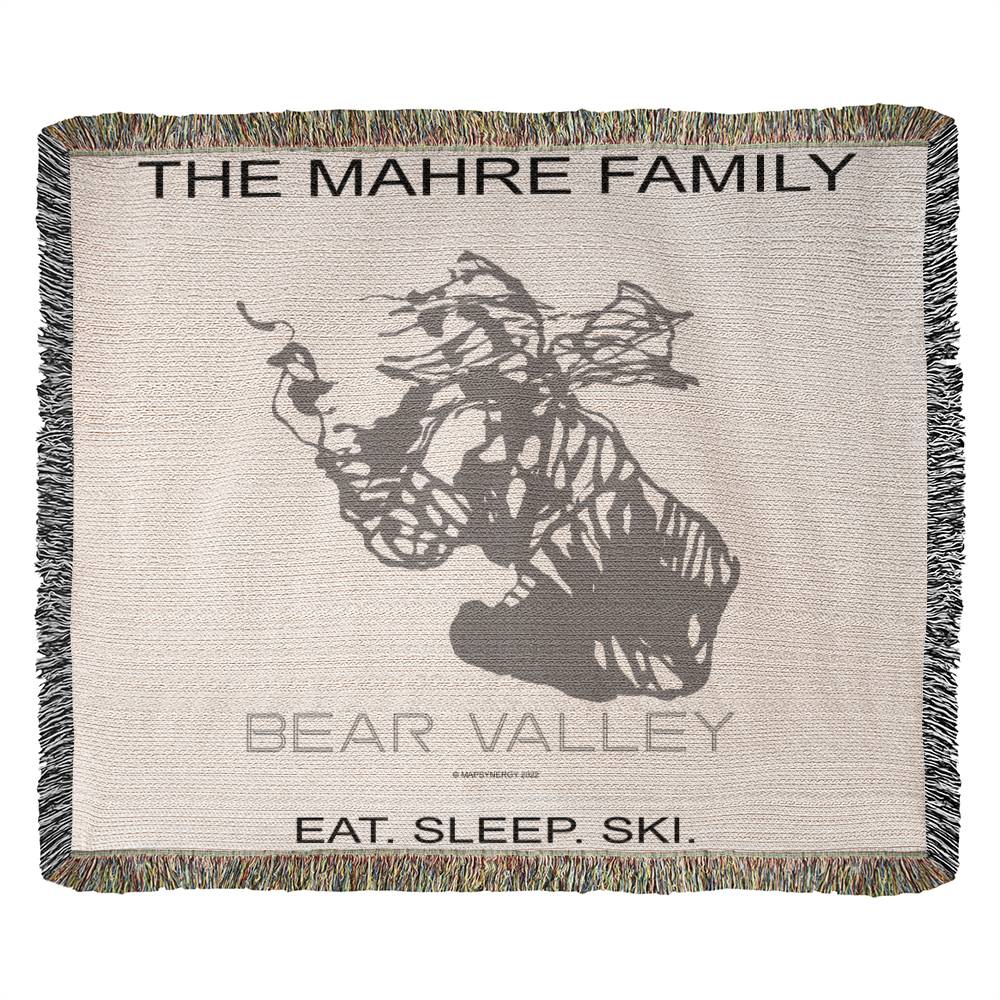 PERSONALIZED Bear Valley, California WOVEN BLANKET