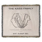 PERSONALIZED RAGGED MOUNTAIN, NEW HAMPSHIRE WOVEN BLANKET