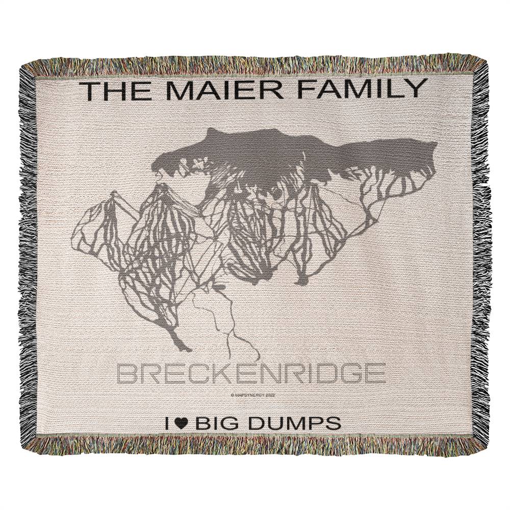 PERSONALIZED BRECKENRIDGE, COLORADO WOVEN BLANKET