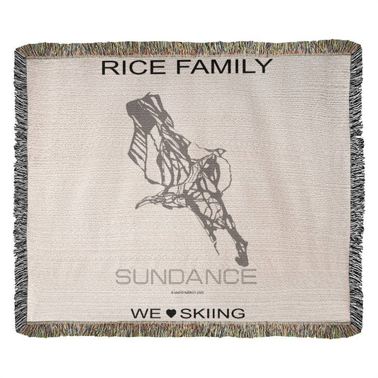 PERSONALIZED SUNDANCE, UTAH WOVEN BLANKET - Powderaddicts