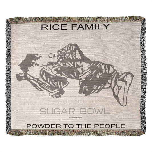 PERSONALIZED Sugar Bowl, California WOVEN BLANKET