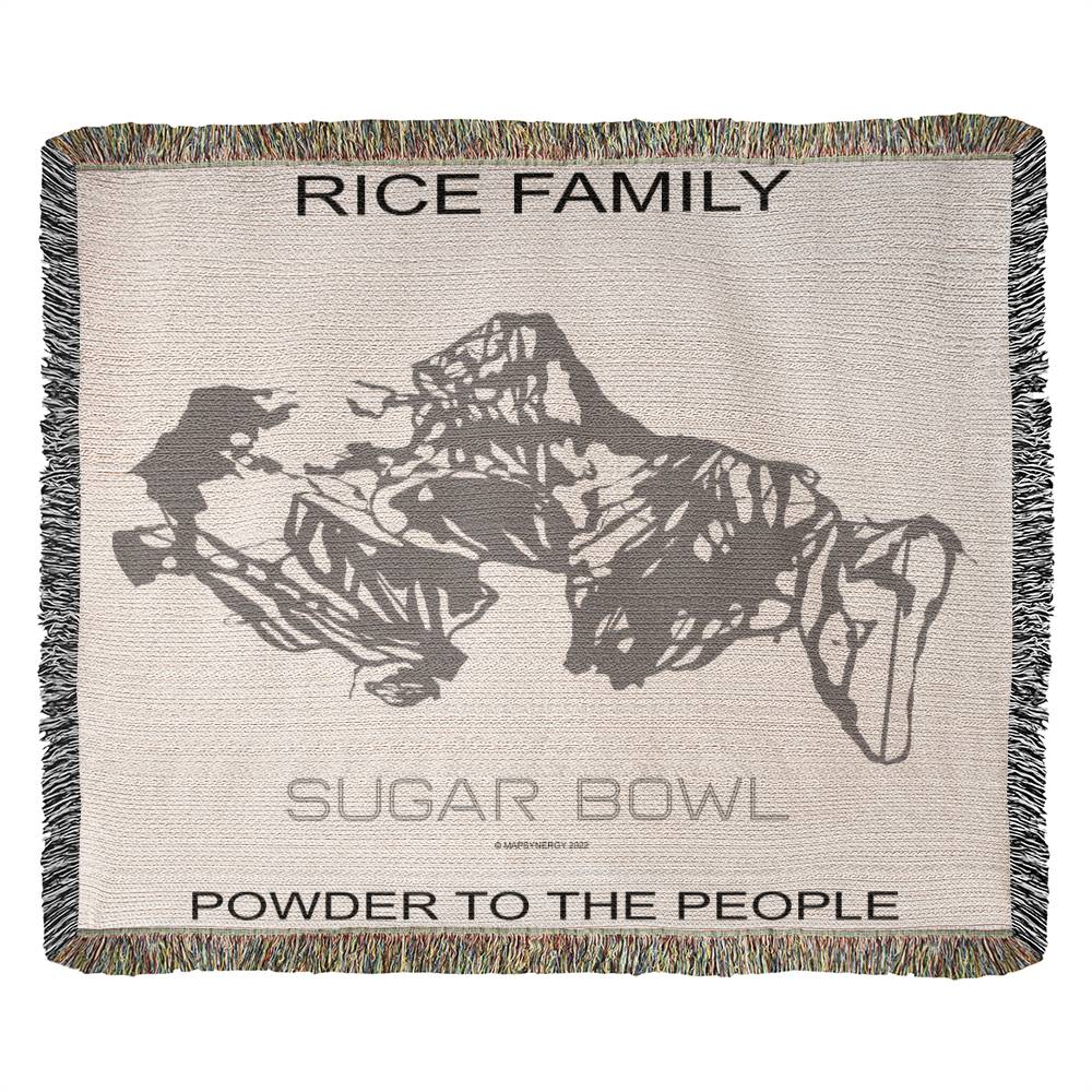 PERSONALIZED Sugar Bowl, California WOVEN BLANKET