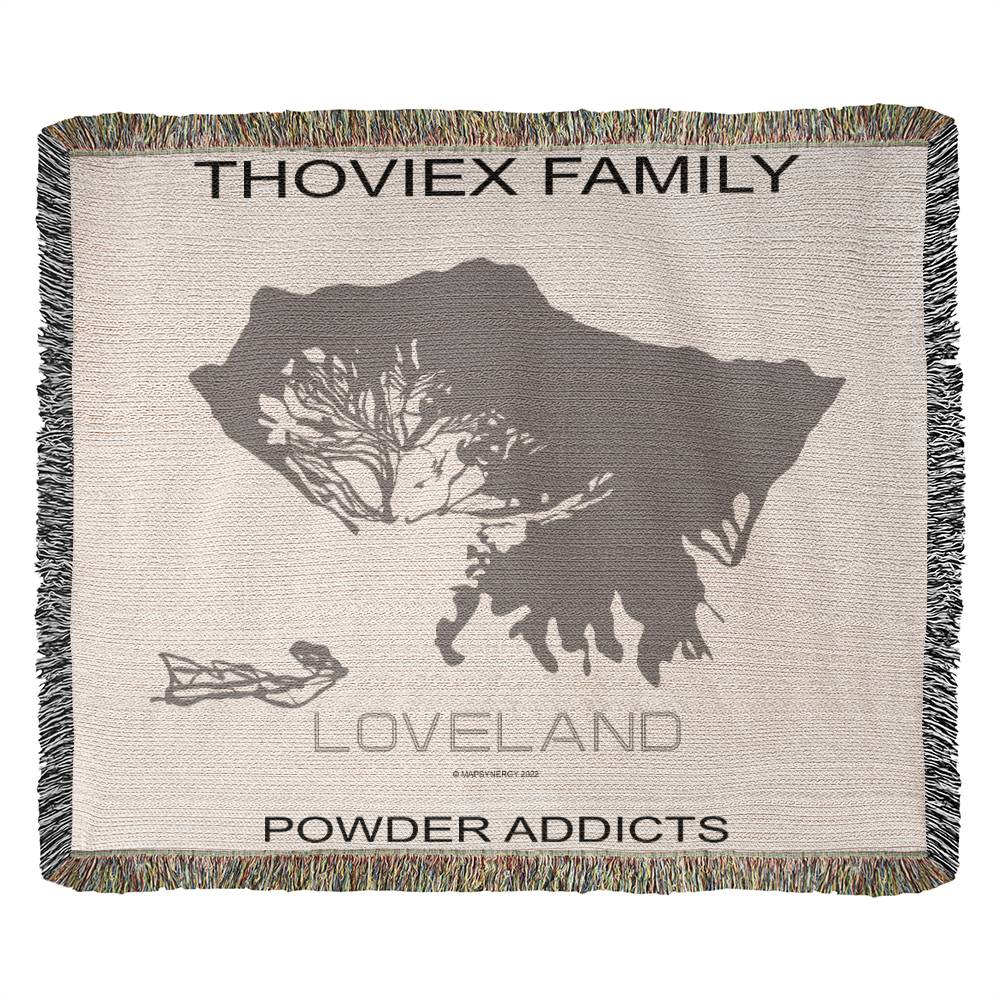 PERSONALIZED LOVELAND, COLORADO WOVEN BLANKET