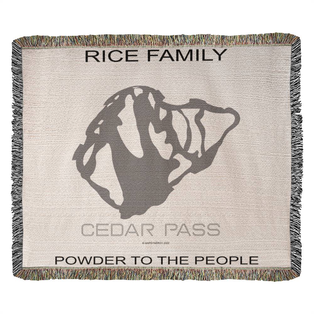 PERSONALIZED Cedar Pass, California WOVEN BLANKET