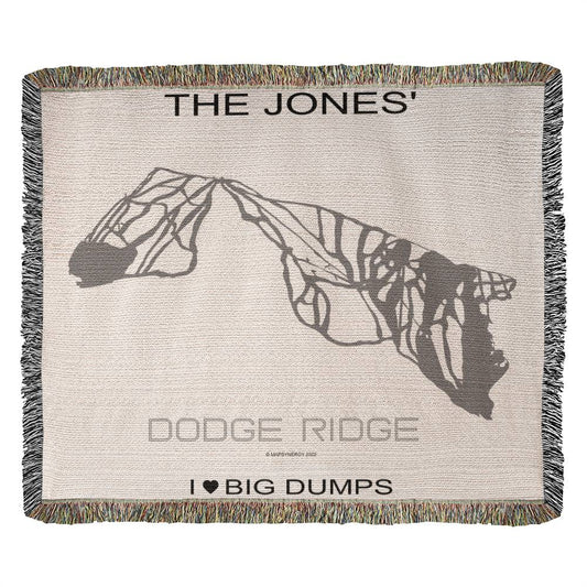 PERSONALIZED Dodge Ridge, California WOVEN BLANKET