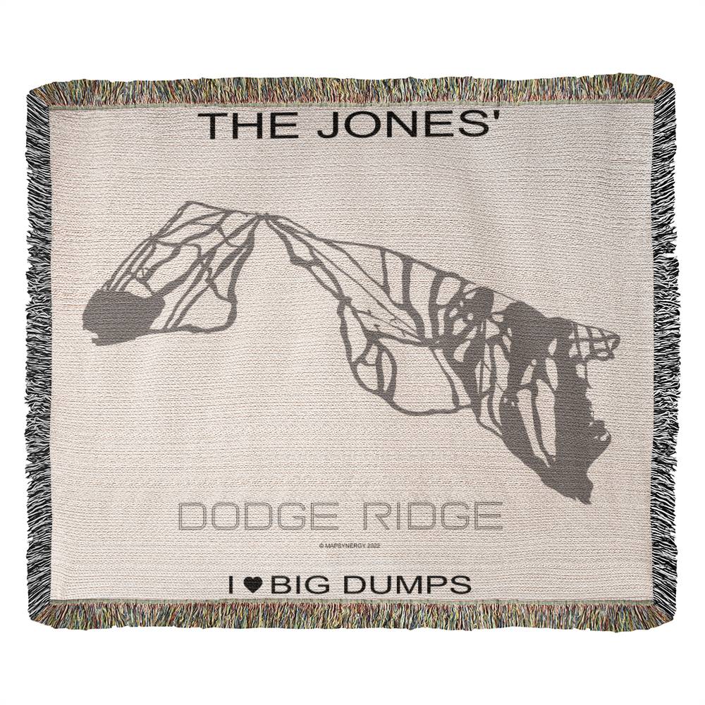 PERSONALIZED Dodge Ridge, California WOVEN BLANKET