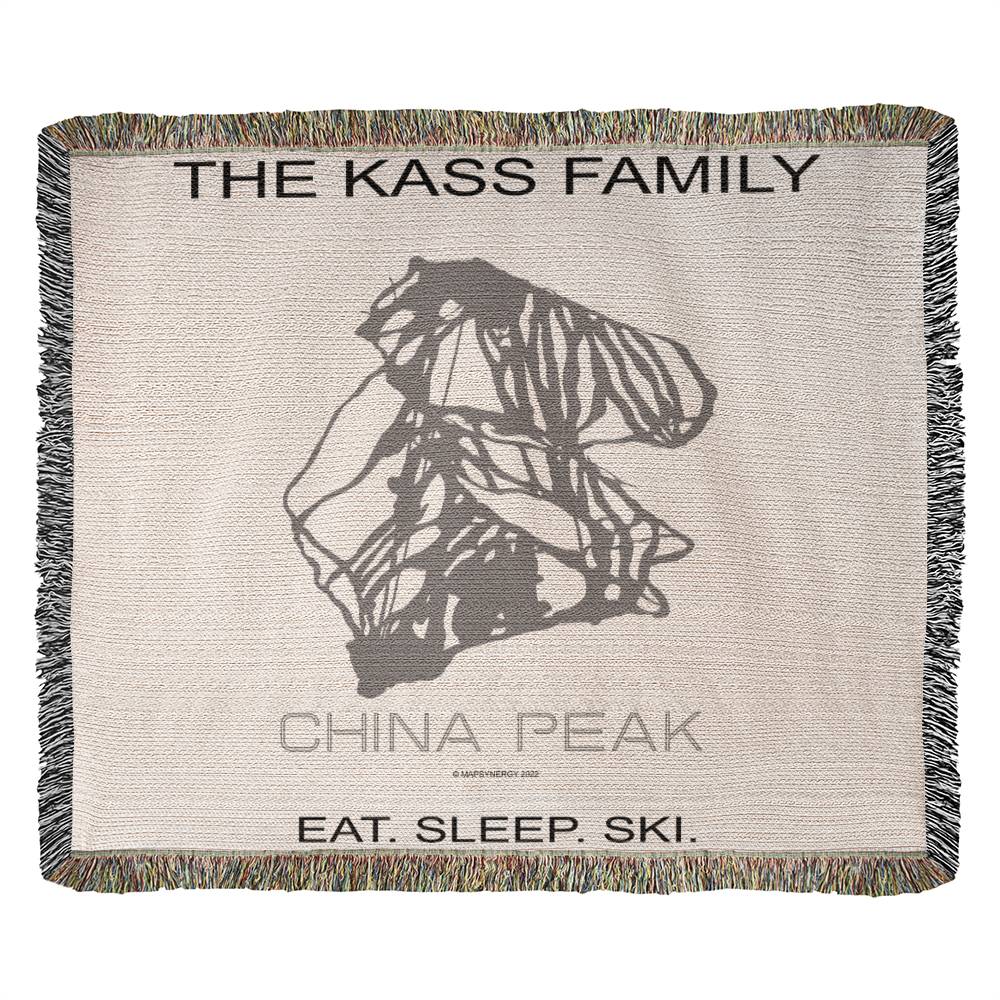 PERSONALIZED China Peak, California WOVEN BLANKET