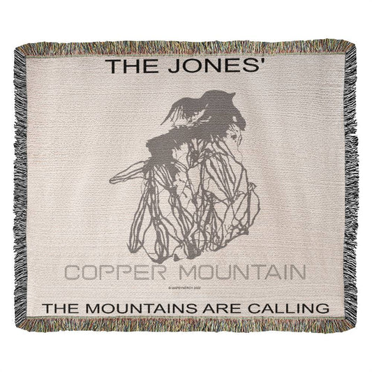 PERSONALIZED COPPER MOUNTAIN, COLORADO WOVEN BLANKET - Powderaddicts