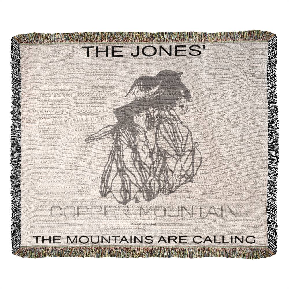 PERSONALIZED COPPER MOUNTAIN, COLORADO WOVEN BLANKET
