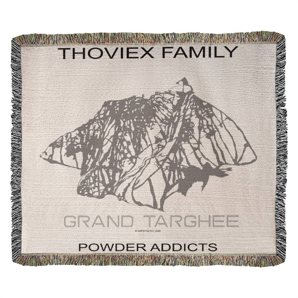PERSONALIZED GRAND TARGHEE,  WYOMING WOVEN BLANKET