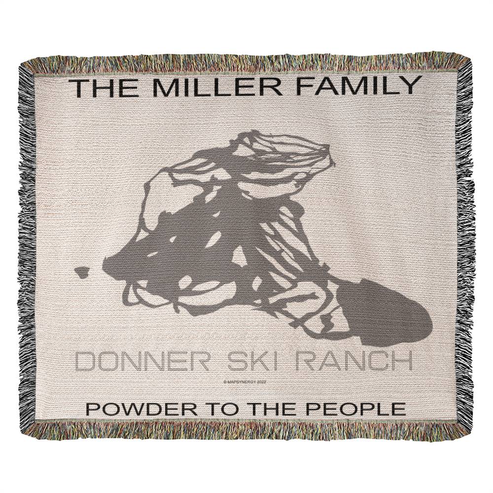 PERSONALIZED Donner Ski Ranch, California WOVEN BLANKET