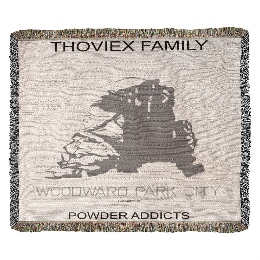 PERSONALIZED WOODWARD PARK CITY, UTAH WOVEN BLANKET