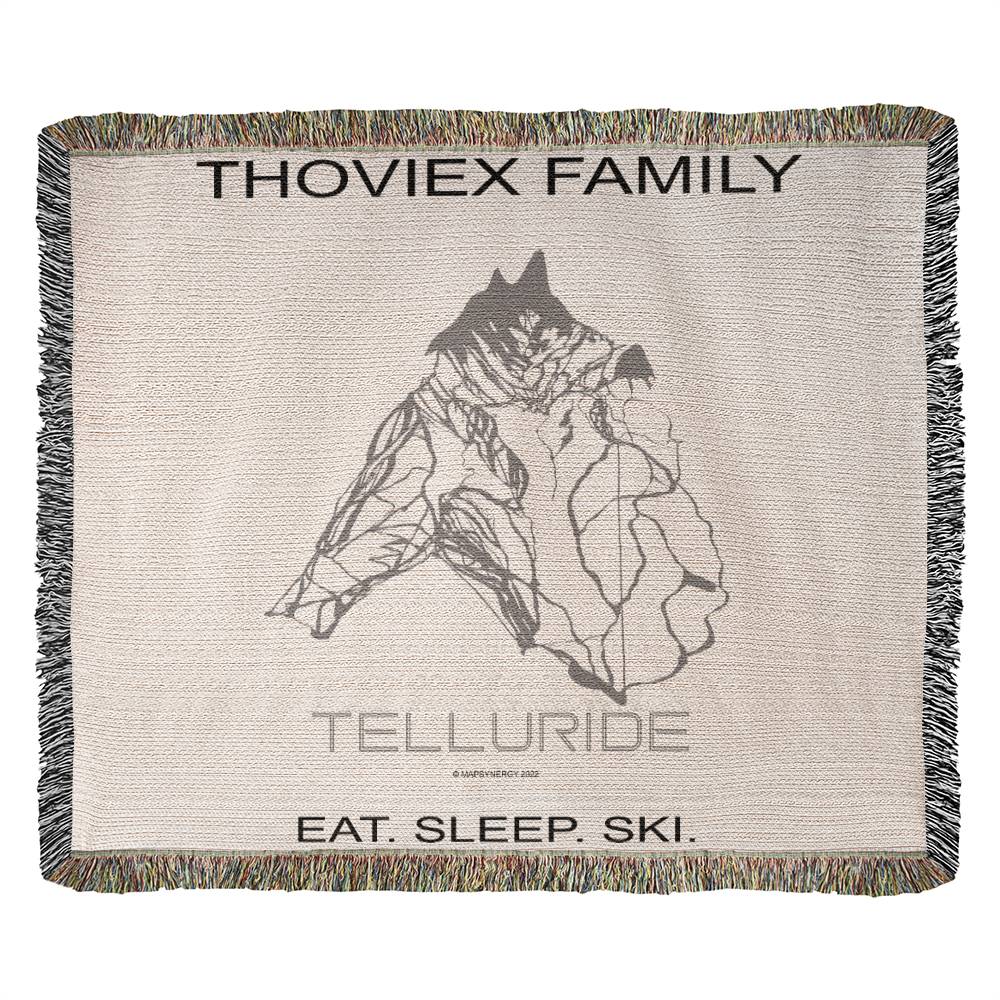 PERSONALIZED TELLURIDE, COLORADO WOVEN BLANKET