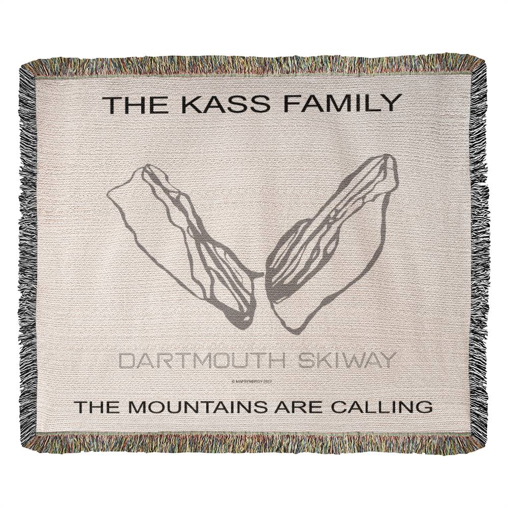 PERSONALIZED DARTMOUTH SKIWAY, NEW HAMPSHIRE WOVEN BLANKET