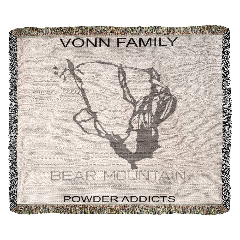 PERSONALIZED Bear Mountain, California WOVEN BLANKET