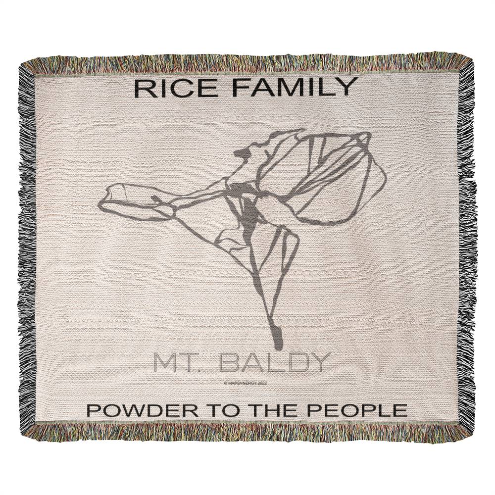 PERSONALIZED Mt. Baloy, California WOVEN BLANKET