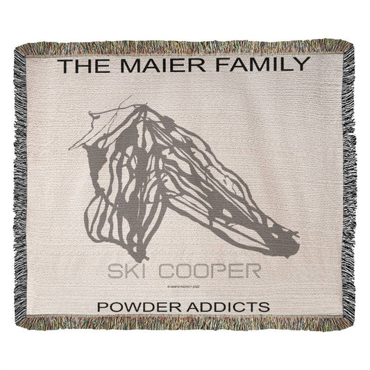 PERSONALIZED SKI COOPER, COLORADO WOVEN BLANKET - Powderaddicts