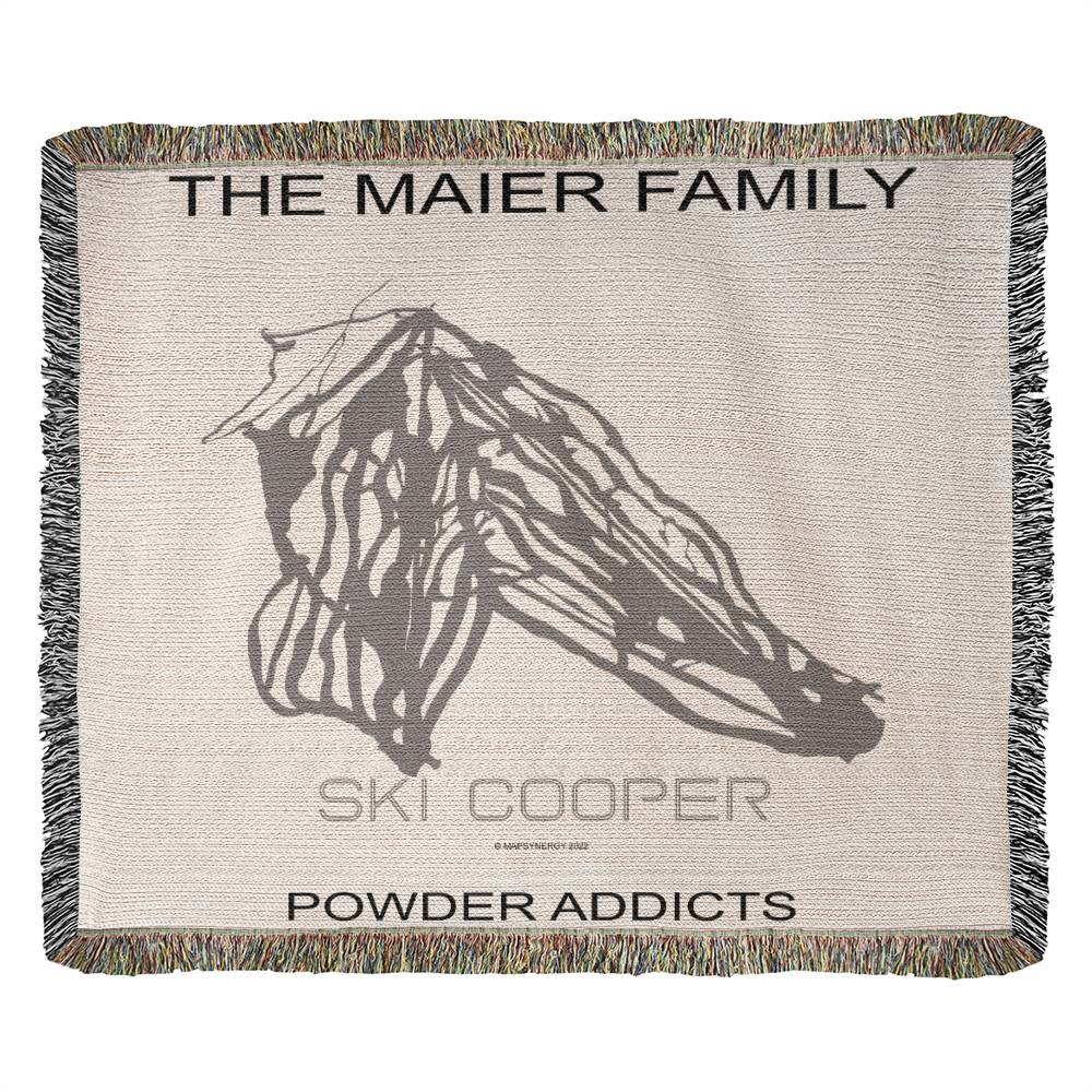 PERSONALIZED SKI COOPER, COLORADO WOVEN BLANKET - Powderaddicts