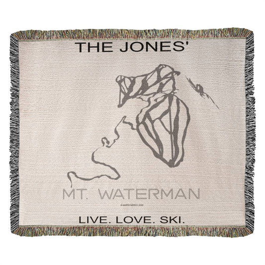 PERSONALIZED Mt. Waterman, California WOVEN BLANKET