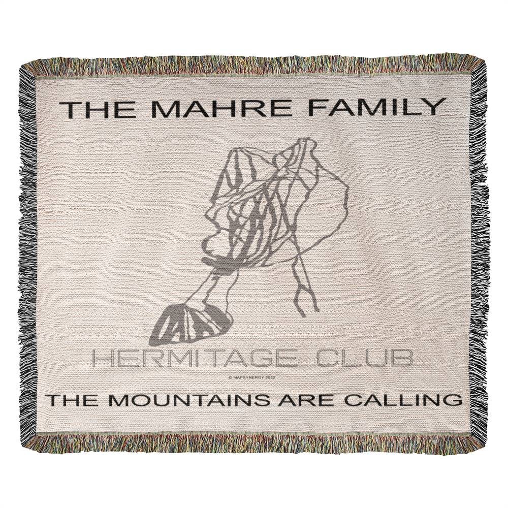 PERSONALIZED Hermitage Club, Vermont WOVEN BLANKET