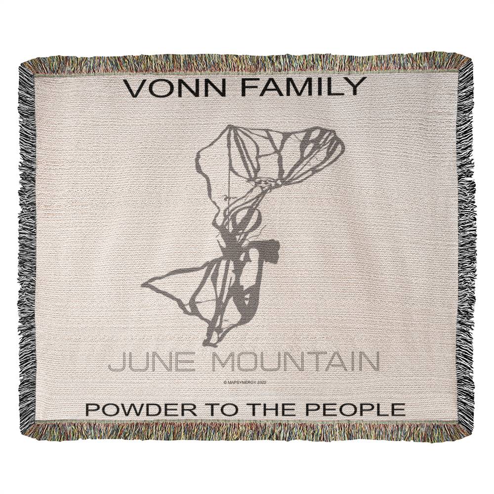 PERSONALIZED June Mountain, California WOVEN BLANKET