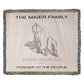 PERSONALIZED CANON MOUNTAIN, NEW HAMPSHIRE WOVEN BLANKET