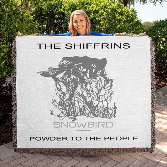 Personalized Snowbird Woven Blanket
