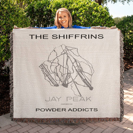 PERSONALIZED Jay Peak, Vermont WOVEN BLANKET