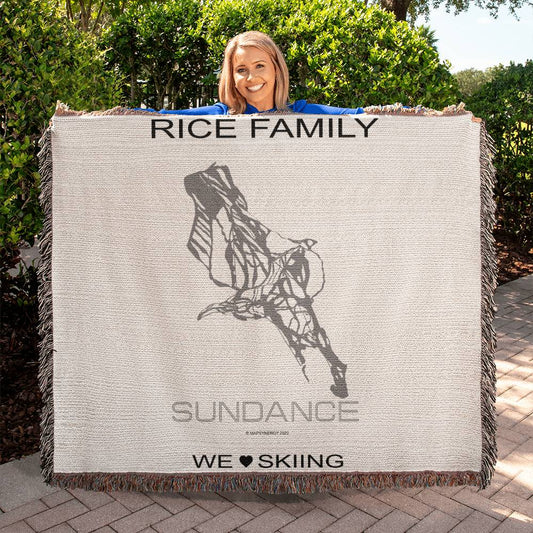 PERSONALIZED SUNDANCE, UTAH WOVEN BLANKET - Powderaddicts