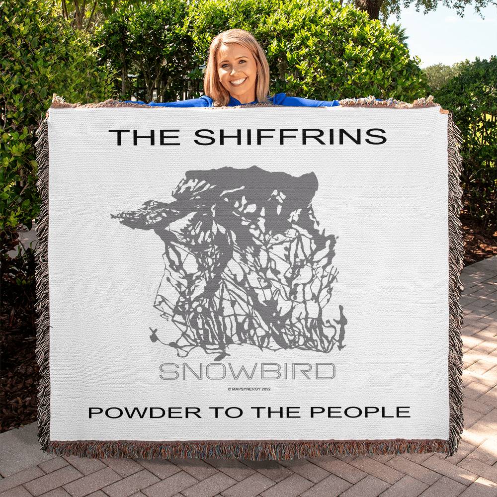 Personalized Snowbird Woven Blanket