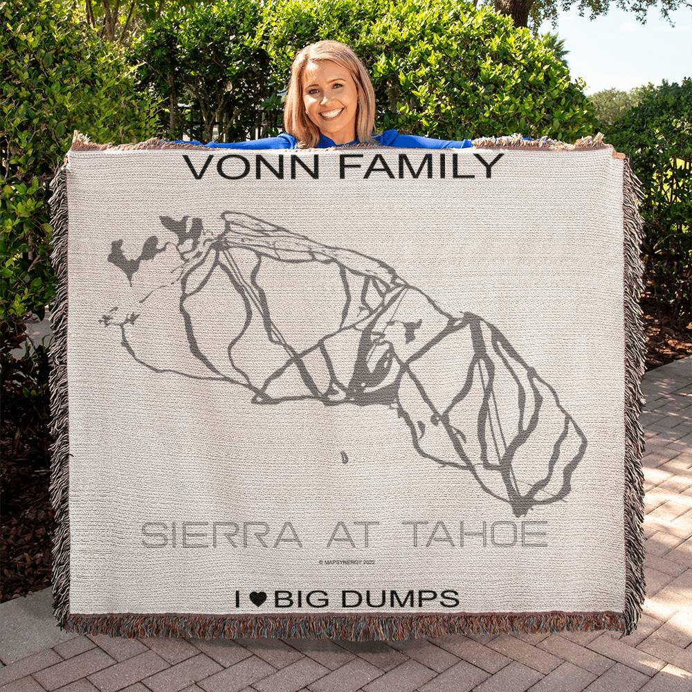 PERSONALIZED Sierra at Tahoe, California WOVEN BLANKET