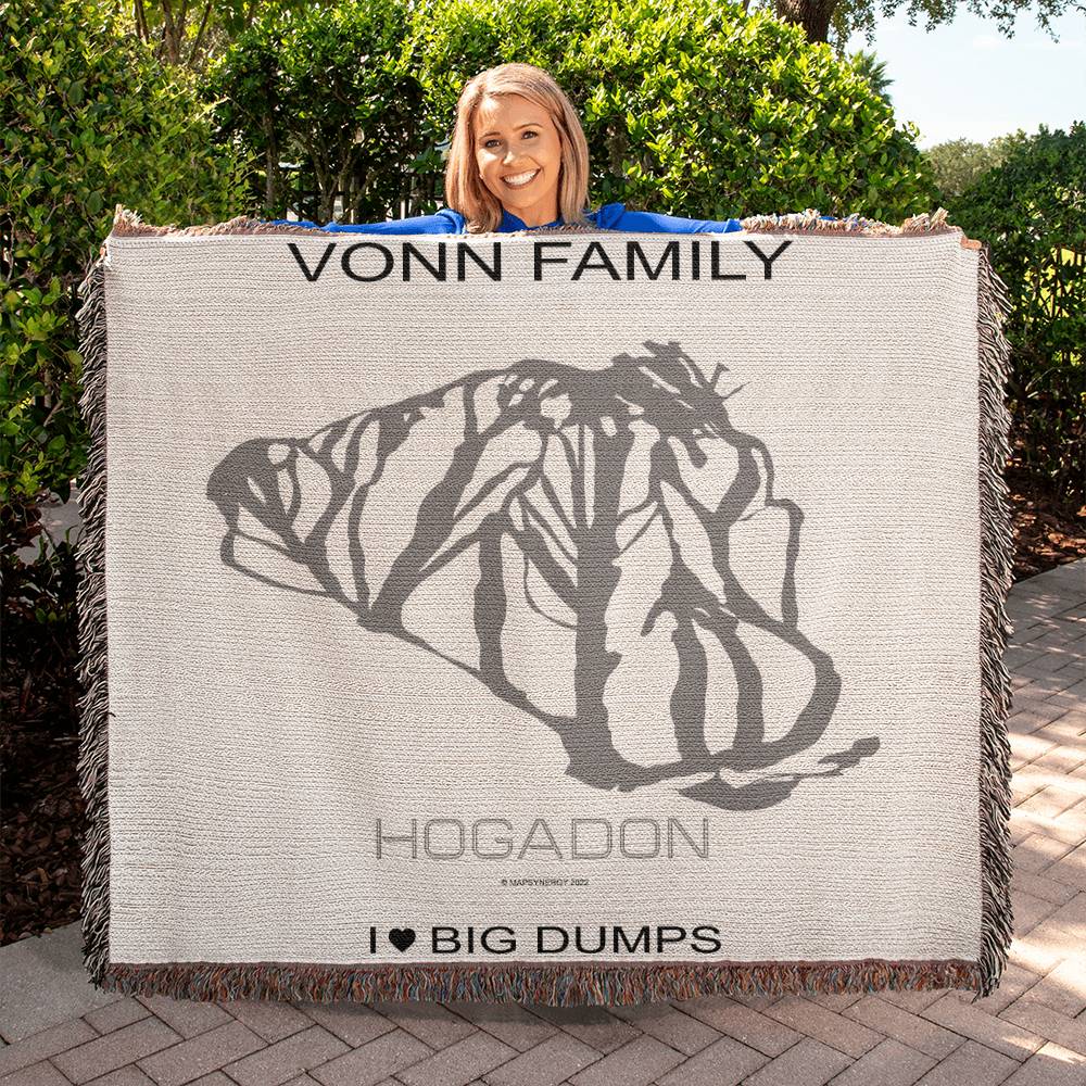 PERSONALIZED HOGADON,  WYOMING WOVEN BLANKET