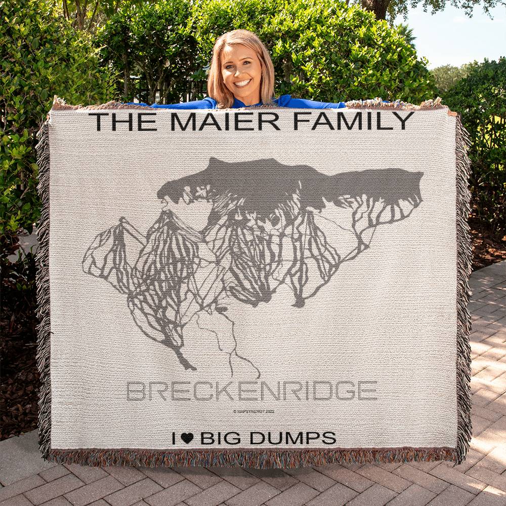 PERSONALIZED BRECKENRIDGE, COLORADO WOVEN BLANKET