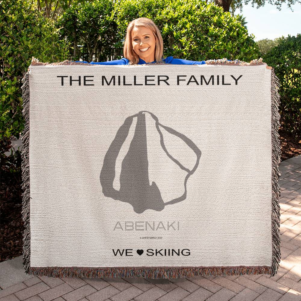 PERSONALIZED ABENAKI, NEW HAMPSHIRE WOVEN BLANKET