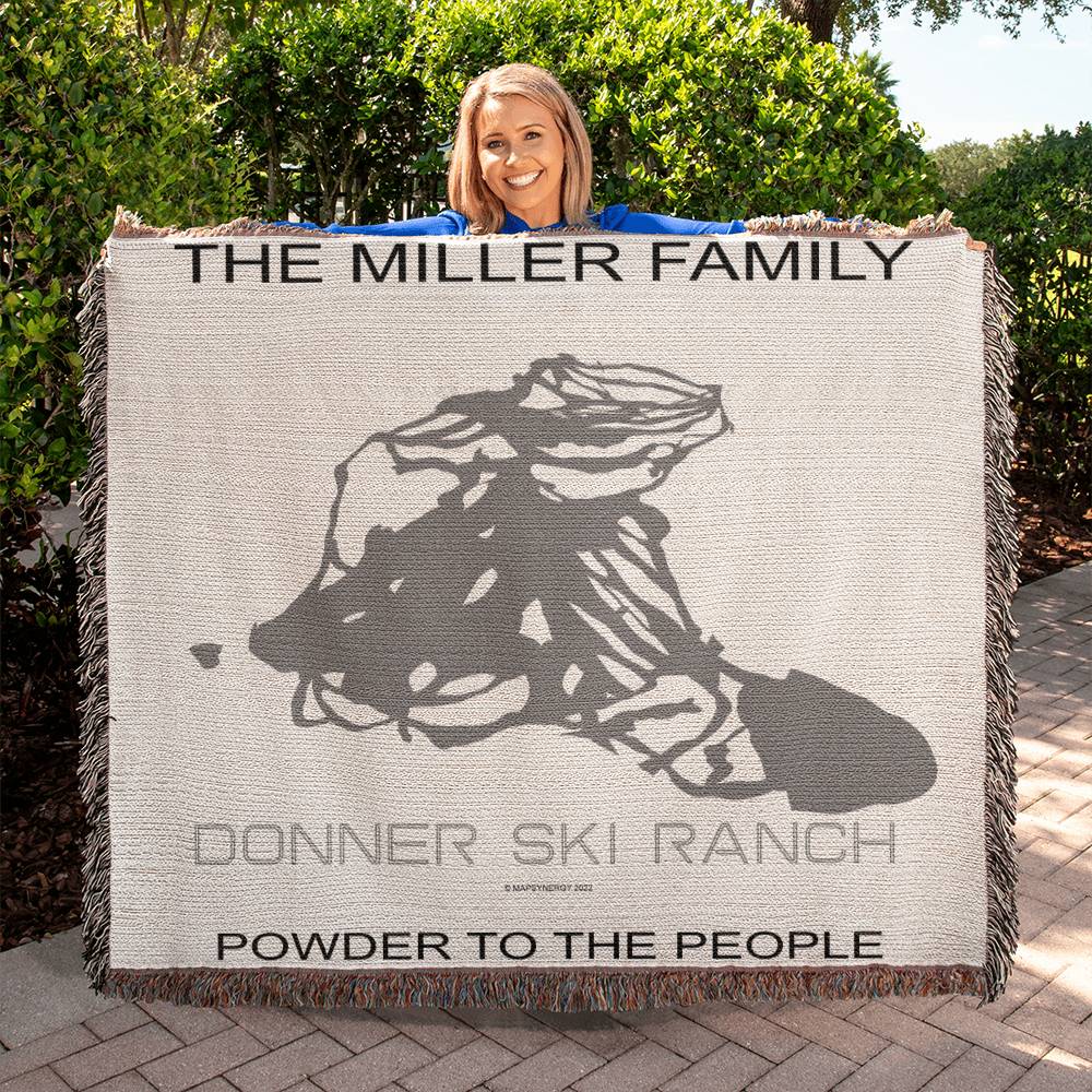 PERSONALIZED Donner Ski Ranch, California WOVEN BLANKET